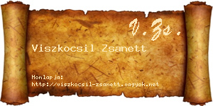 Viszkocsil Zsanett névjegykártya